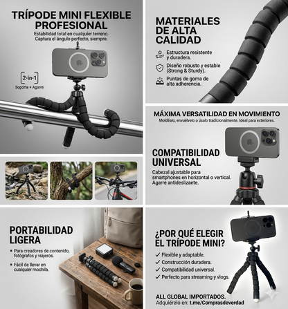 MINI TRIPODE PORTATIL