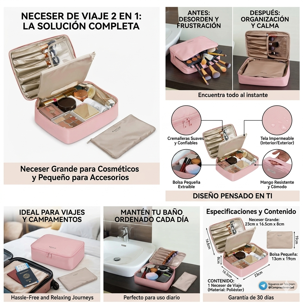 Cosmetiquera Makeup 2en1