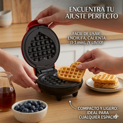 Mini Waflera Eléctrica Forma De Corazón