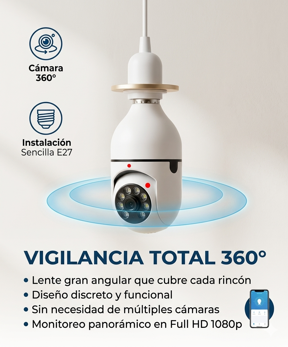 CAMARA BOMBILLO 360 WiFI