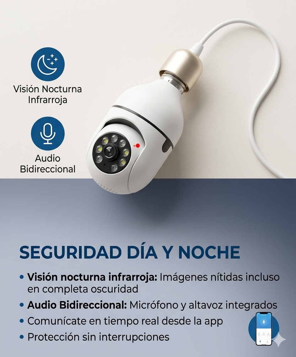 CAMARA BOMBILLO 360 WiFI