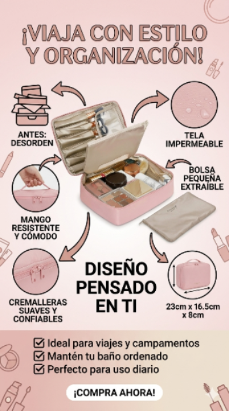 Cosmetiquera Makeup 2en1